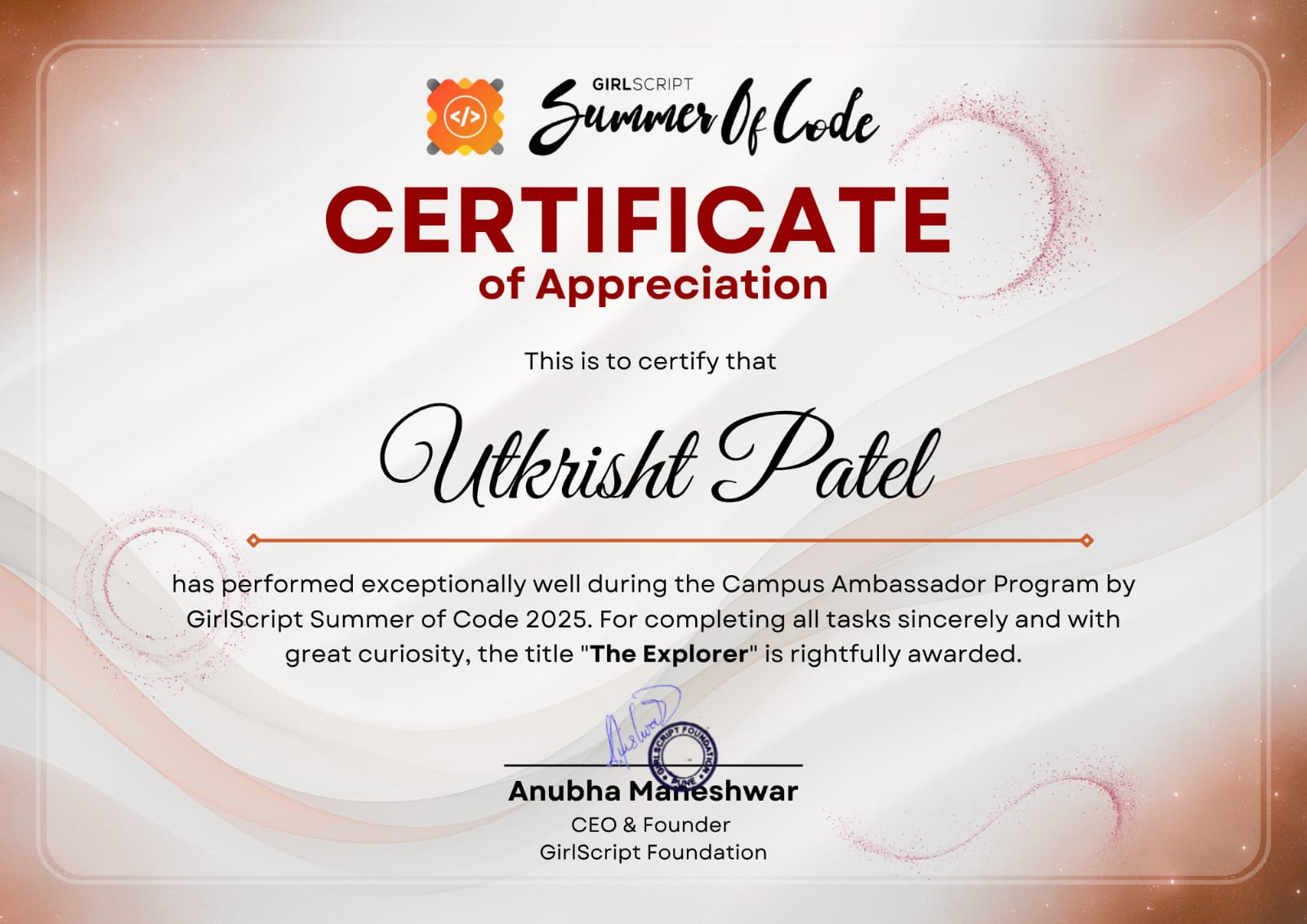 Certificate Preview