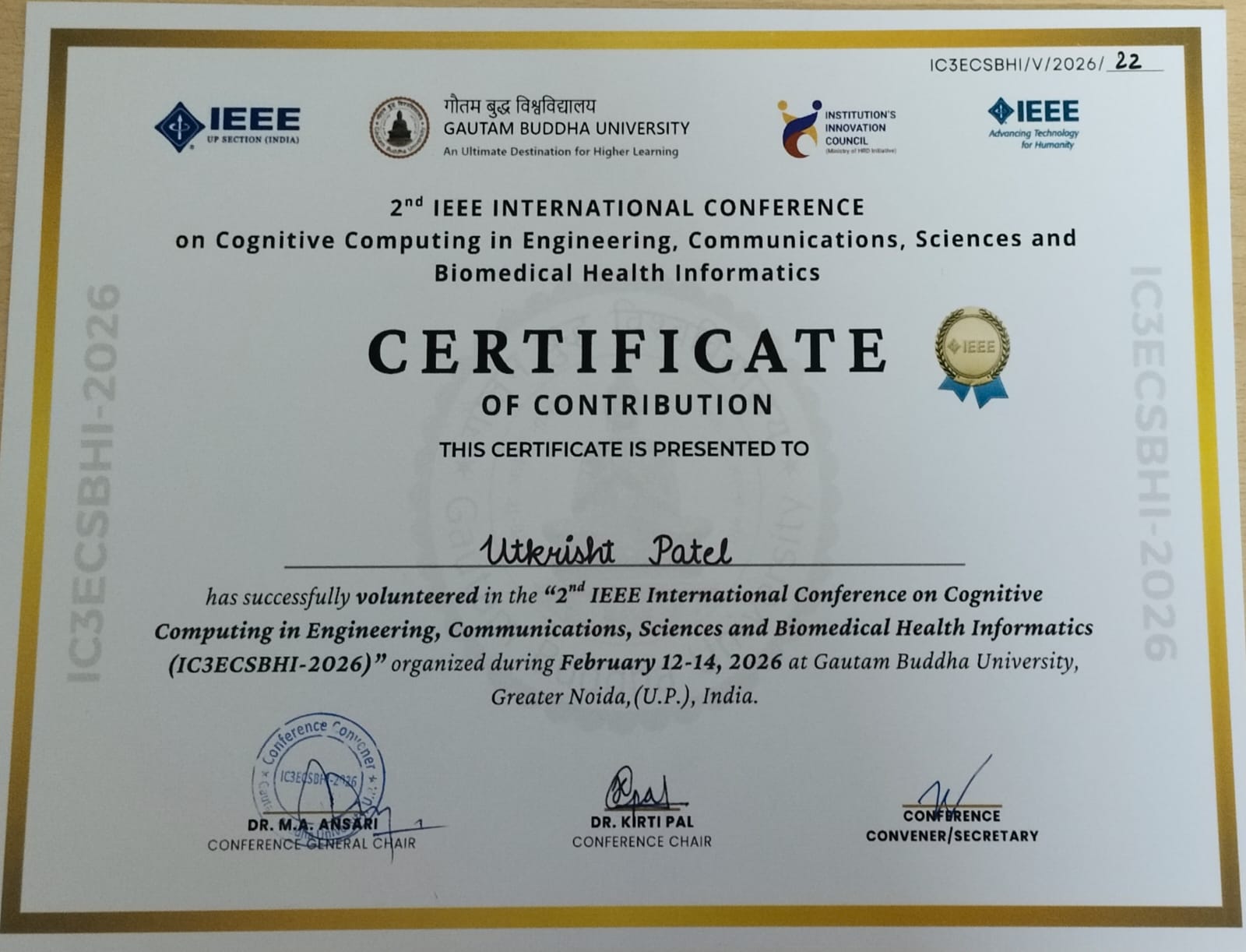 Certificate Preview