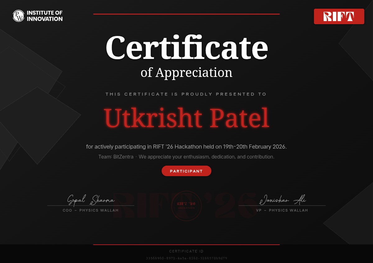 Certificate Preview